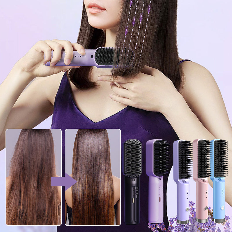 Lisslune | Portable negative ion hair straightener comb