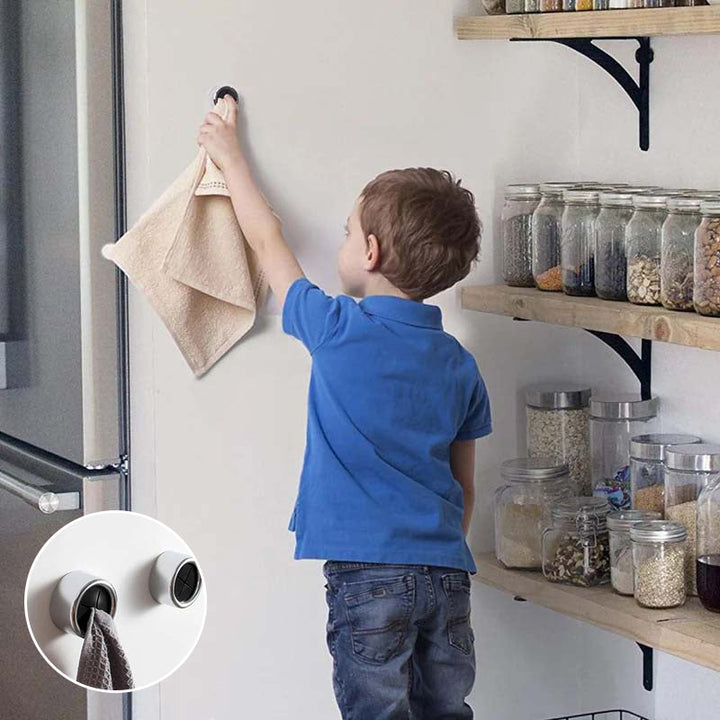 Lisslune | Round self-adhesive towel hooks for the kitchen