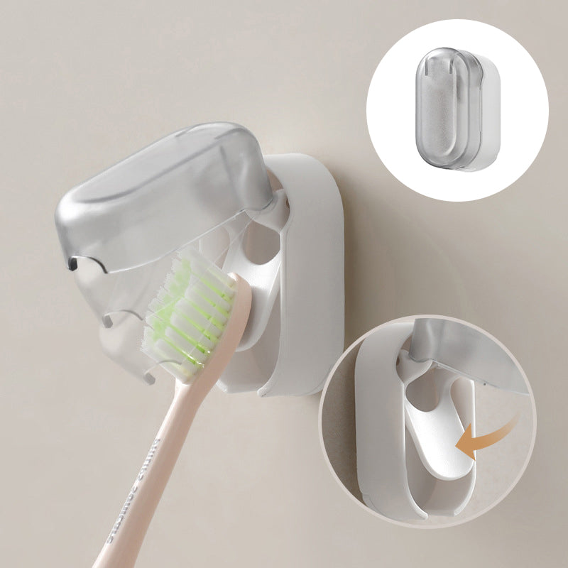 Lisslune | Toothbrush Holder Wall Mount with Cover