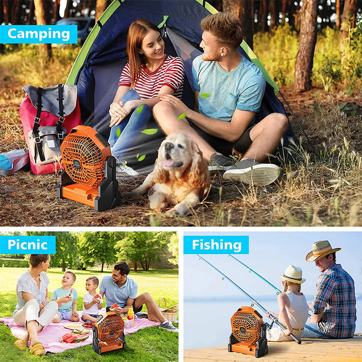 Lisslune | Portable fan for outdoor use with LED light