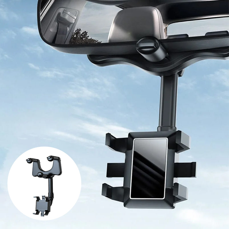 Lisslune | Multifunctional 360° Car Rearview Mirror Phone Holder