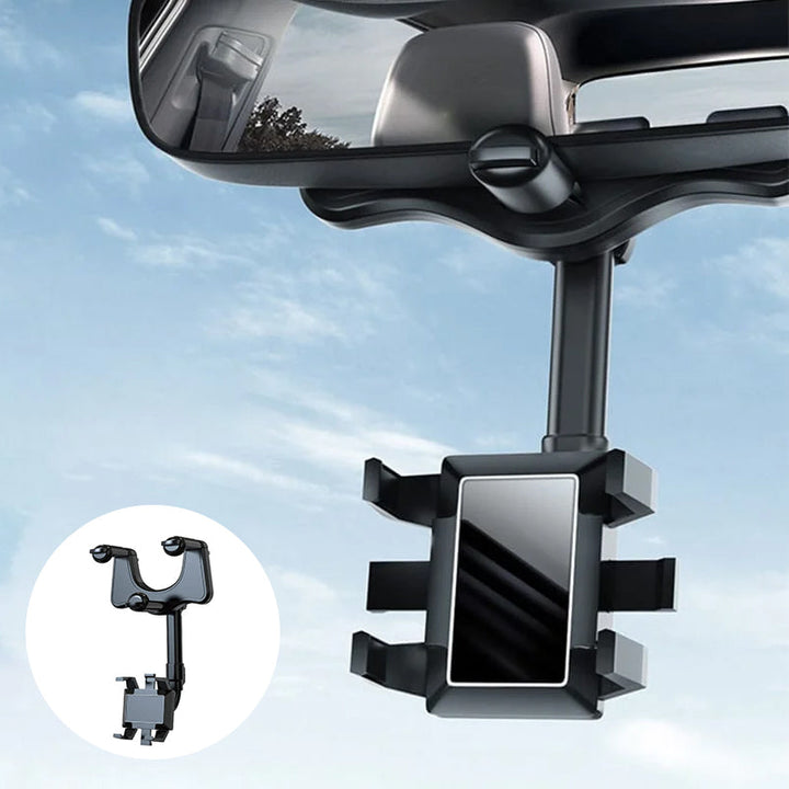 Lisslune | Multifunctional 360° Car Rearview Mirror Phone Holder