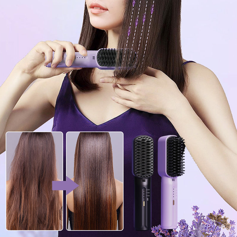 Lisslune | Portable negative ion hair straightener comb