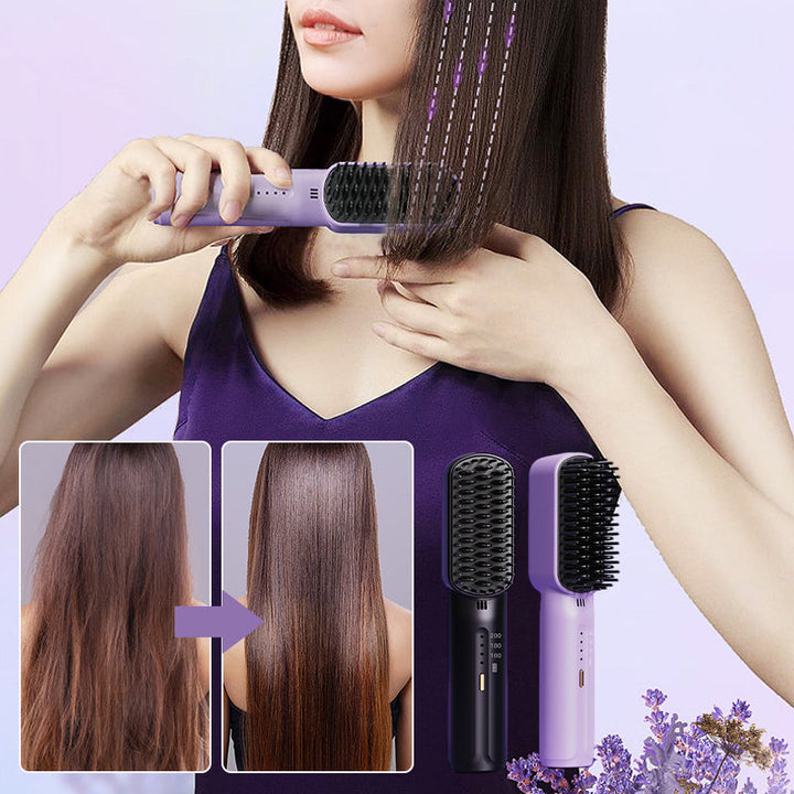 Lisslune | Portable negative ion hair straightener comb