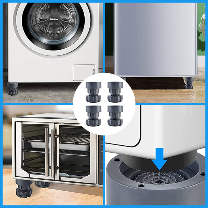Lisslune | 4 pieces height-adjustable washing machine stand