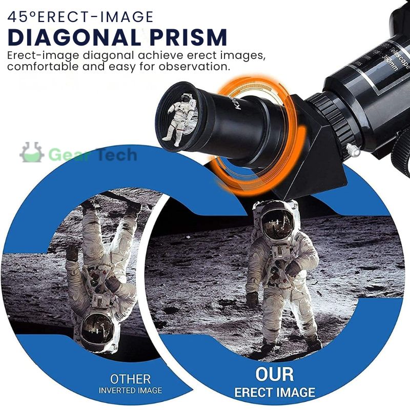 Lisslune | Professional Astronomical Telescope | 70mm Aperture, 300mm Focal Length & Easy Setup for Stargazing and Nature Exploration