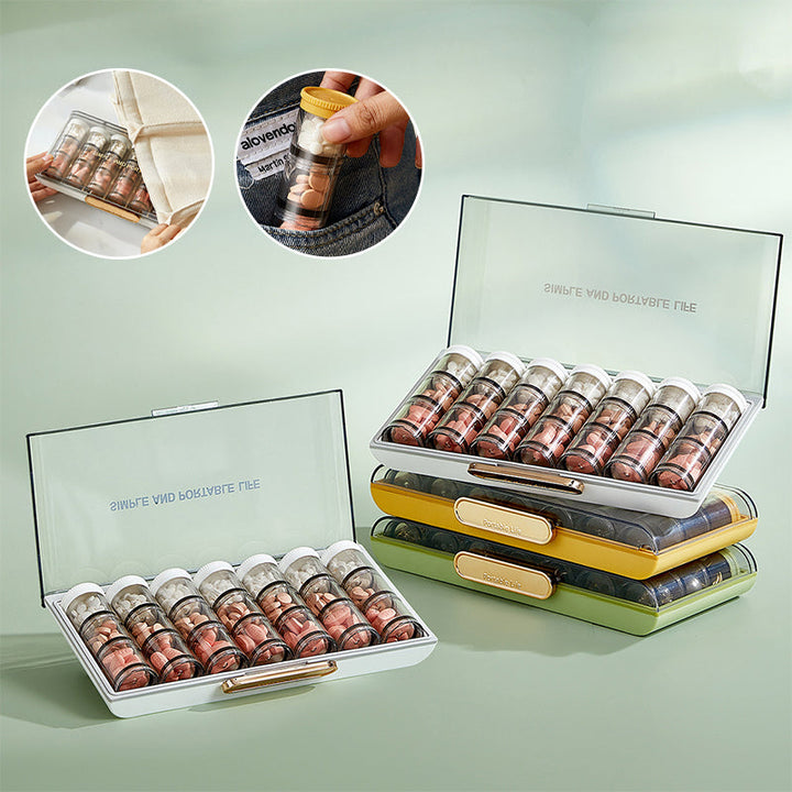 Lisslune | Portable weekly pillbox with large capacity