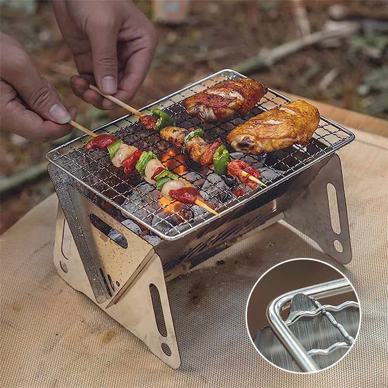 Lisslune | Stainless steel foldable grill