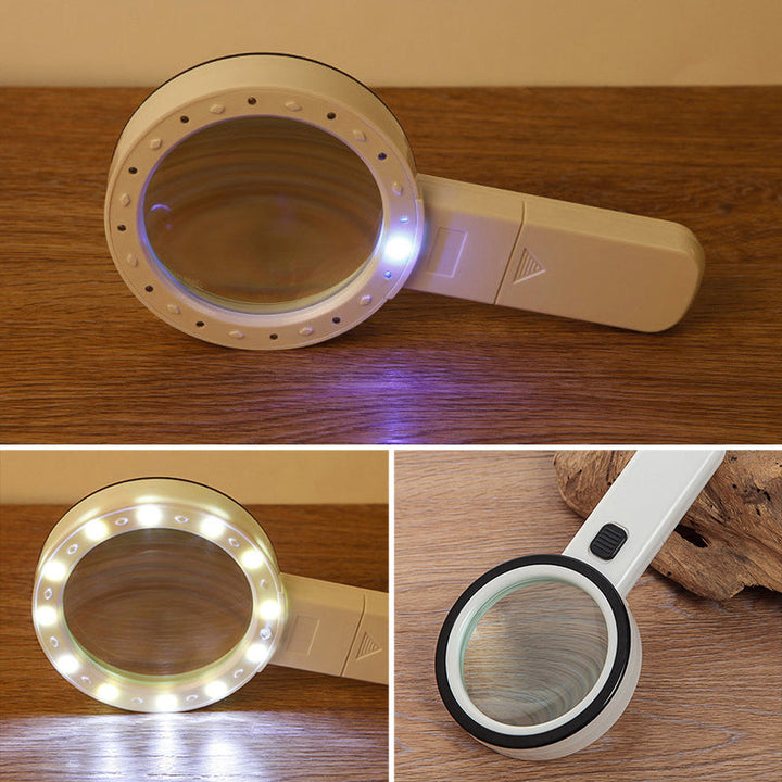 Lisslune | 30x optical magnifying glass with LED light