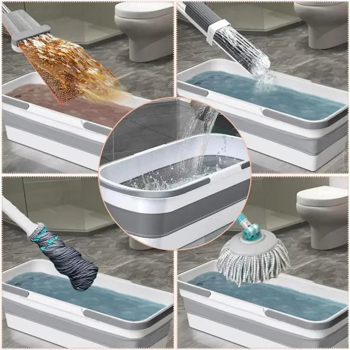 Lisslune | Robust folding cleaning bucket for compact storage