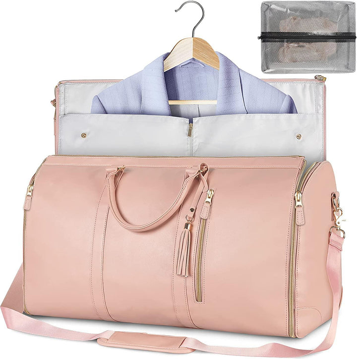 Lisslune | GARMENTGO Travel Garment Bag – Foldable PU Leather Suit Carrier for Wrinkle-Free & Stylish Travel