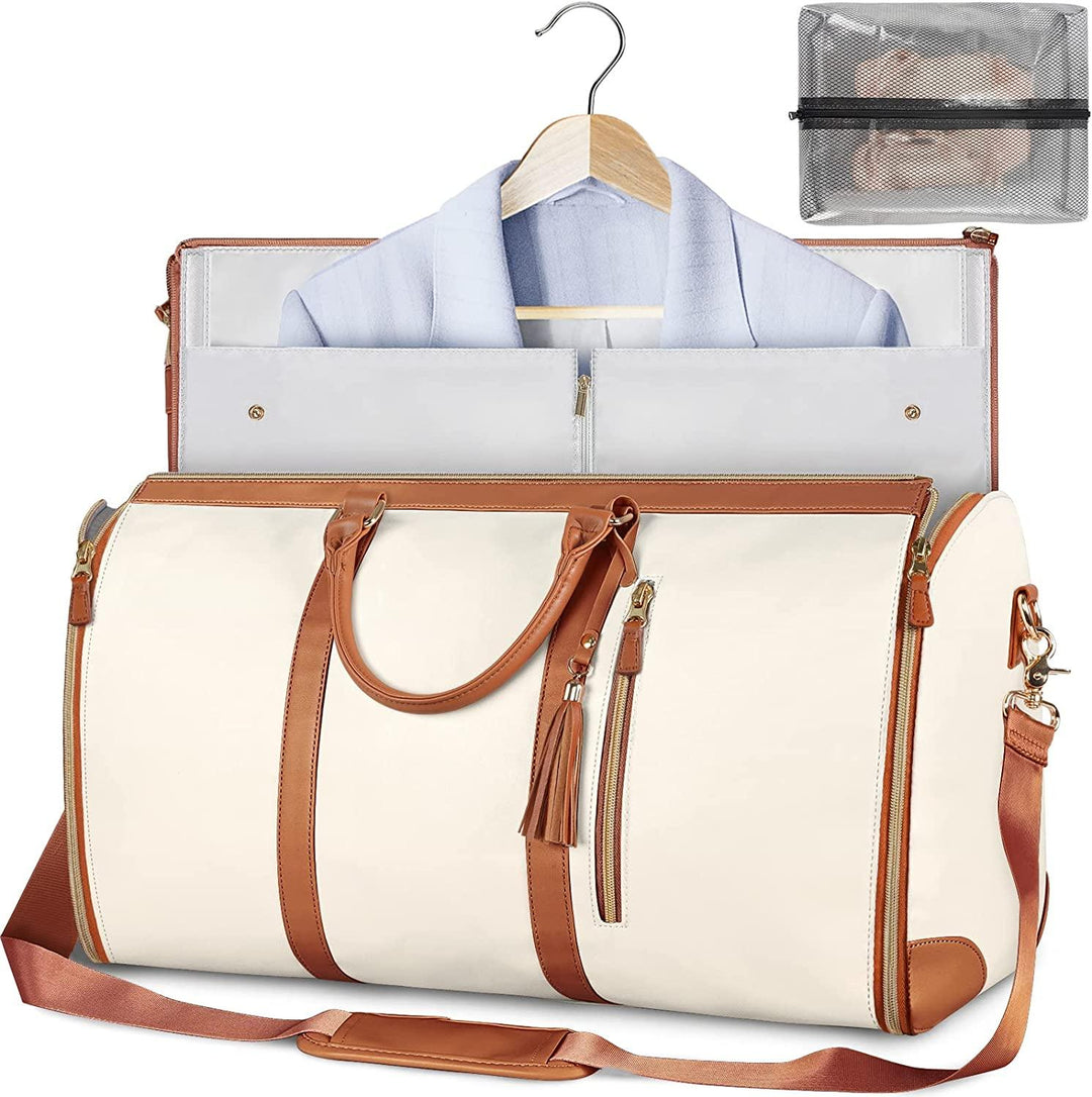 Lisslune | GARMENTGO Travel Garment Bag – Foldable PU Leather Suit Carrier for Wrinkle-Free & Stylish Travel