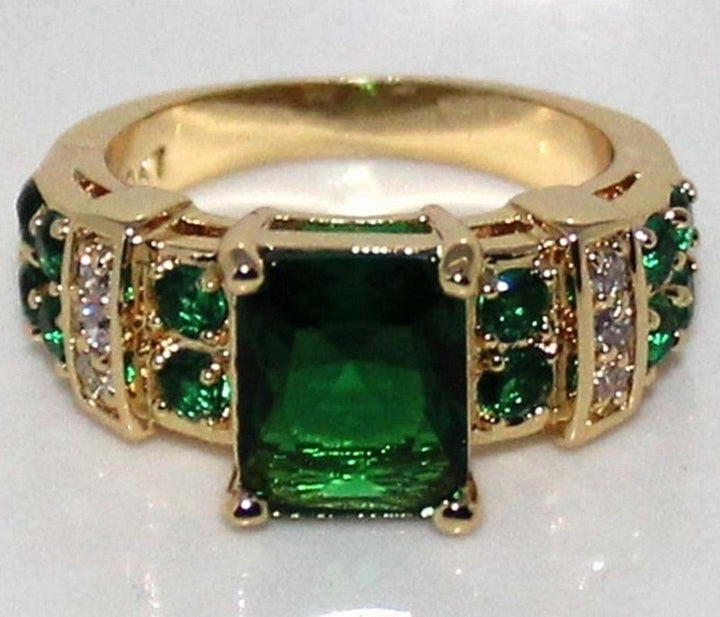 Lisslune | Fashion Exquisite Luxury Popular Shiny Green High Quality Zircon Wedding Ring
