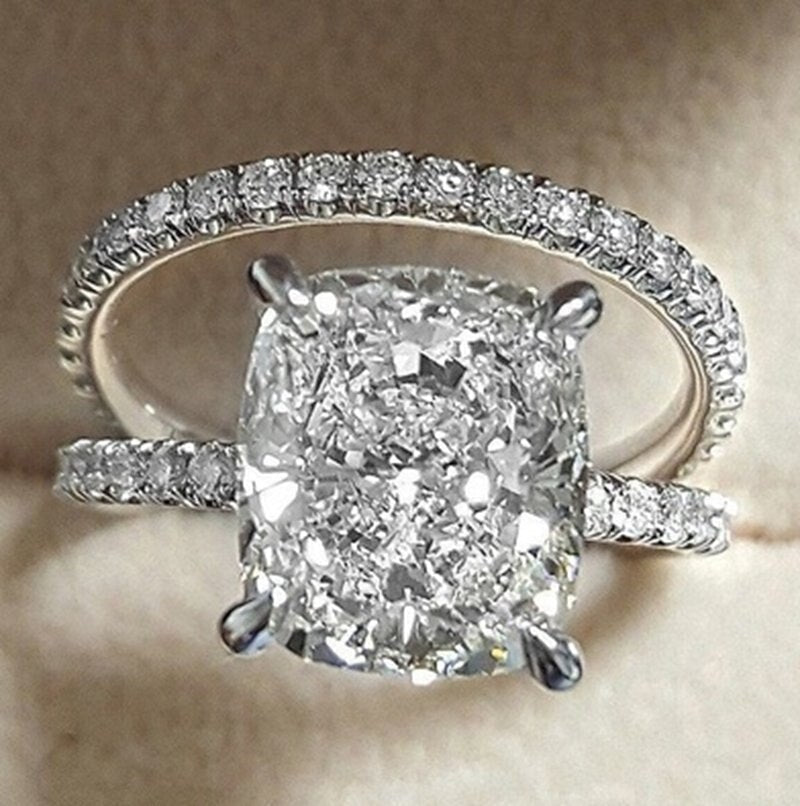 Lisslune | Fashion Exquisite Luxury Popular Shiny Green High Quality Zircon Wedding Ring