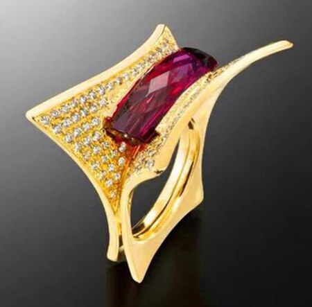 Lisslune | Fashion New Ring With Red Stones For Women Vintage Crystal Zircon Rings