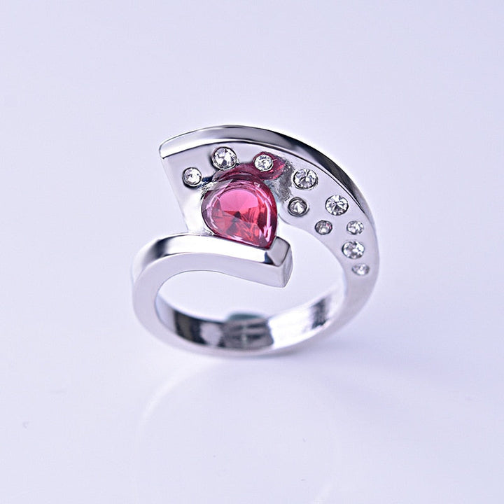 Lisslune | Fashion New Ring With Red Stones For Women Vintage Crystal Zircon Rings