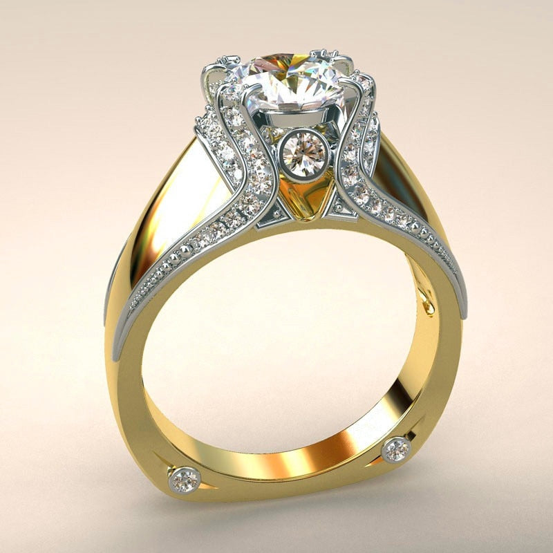 Lisslune | Fashion New Ring With Red Stones For Women Vintage Crystal Zircon Rings