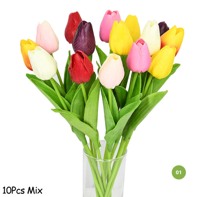 Lisslune | Fashion Tulip Artificial Flowers For maintenance-free creative home decor Floral Displays For living room dining room Nordic Home Decoration
