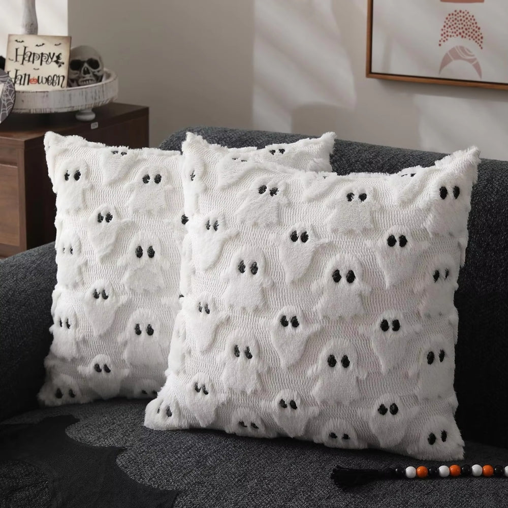 Lisslune | Synthetic Fleece Halloween Pumpkin Cushion Cover