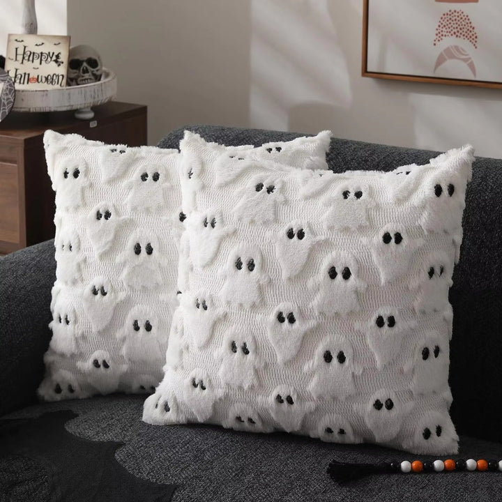 Lisslune | Synthetic Fleece Halloween Pumpkin Cushion Cover
