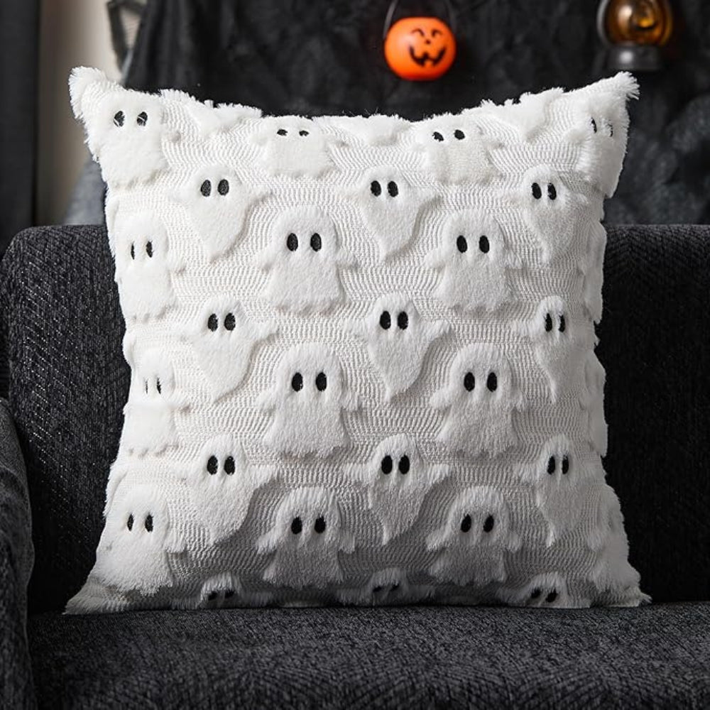 Lisslune | Synthetic Fleece Halloween Pumpkin Cushion Cover