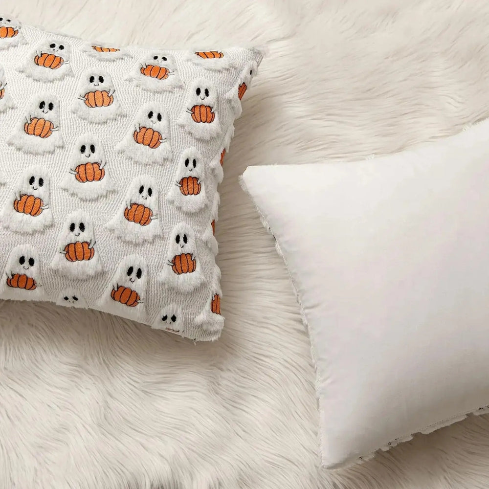 Lisslune | Synthetic Fleece Halloween Pumpkin Cushion Cover