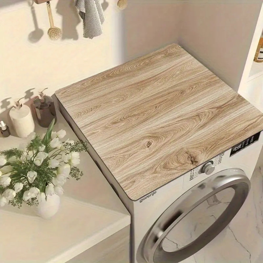 Lisslune | Synthetic Wood Grain Appliance Protector Mat