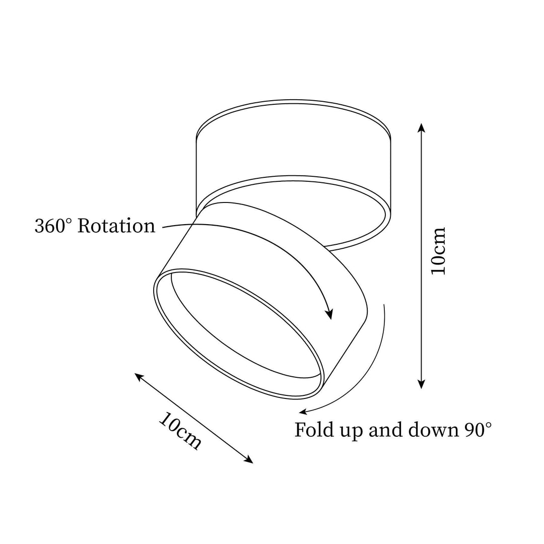 Lisslune | Adjustable Surface LED Ceiling Light Warm White