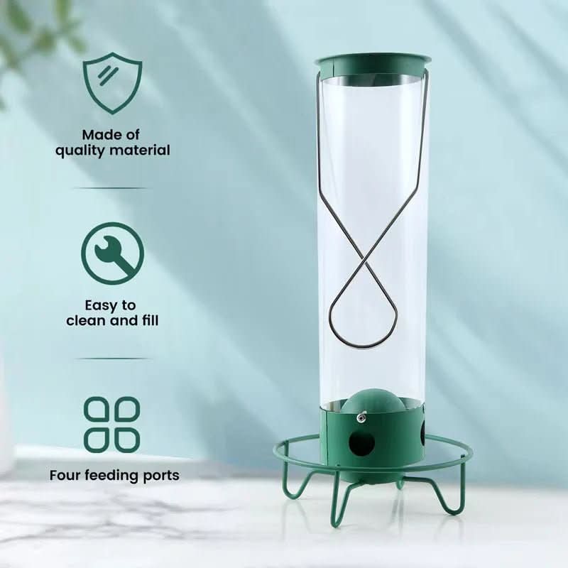 Lisslune | Squirrel-proof birdhouse with rotating perch & 4 feeding openings