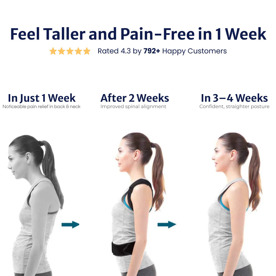 Lisslune | Back Posture Corrector | Adjustable, Breathable Design for Men & Women to Improve Posture and Reduce Back Pain