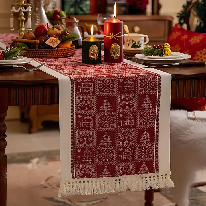 Lisslune | Festive Christmas Elk Table Runner
