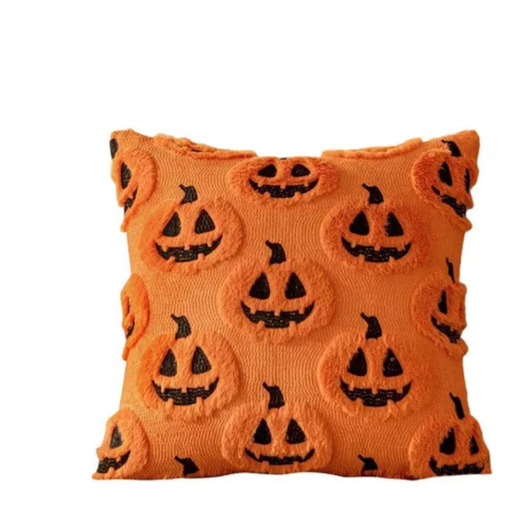 Lisslune | Synthetic Fleece Halloween Pumpkin Cushion Cover
