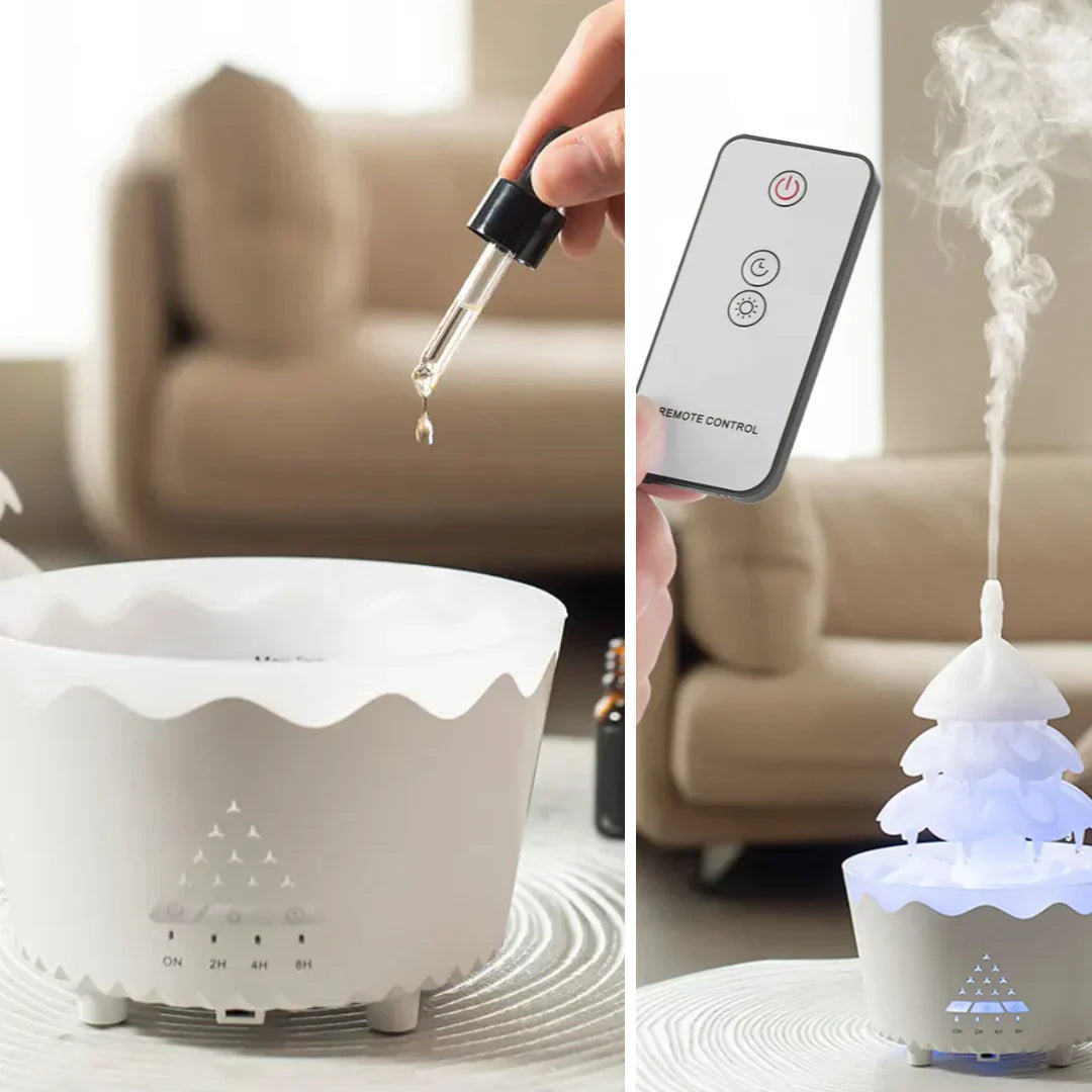 Lisslune | Christmas Tree Aroma Diffuser with LED Lighting for Festive Relaxation