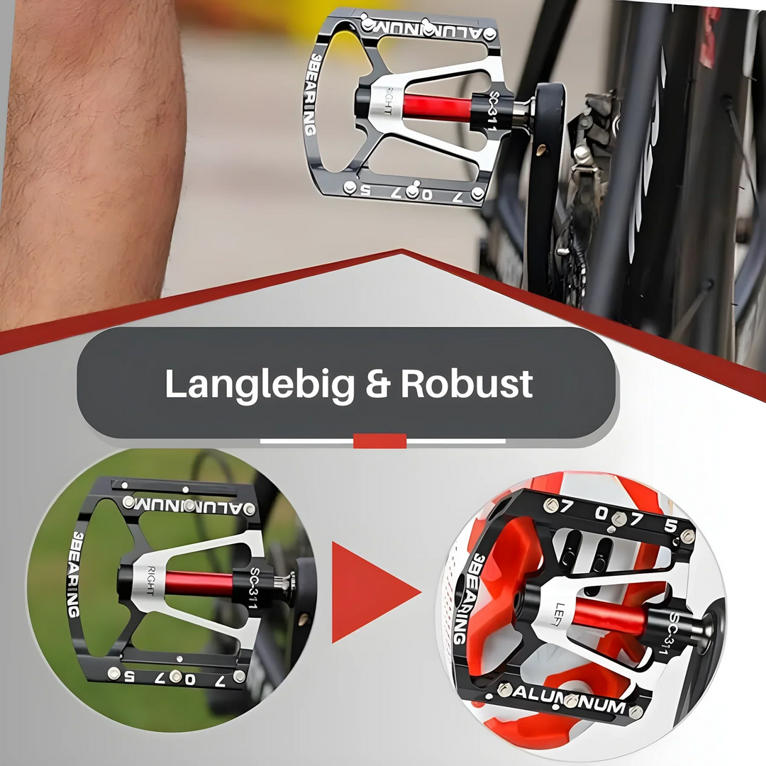 Lisslune | Robust Lightweight Aluminum Bicycle Pedals With Non-Slip Grip