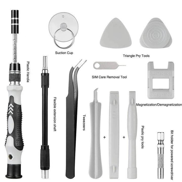 Lisslune | 110-piece magnetic precision tool set for home and professional repairs in sturdy stainless steel