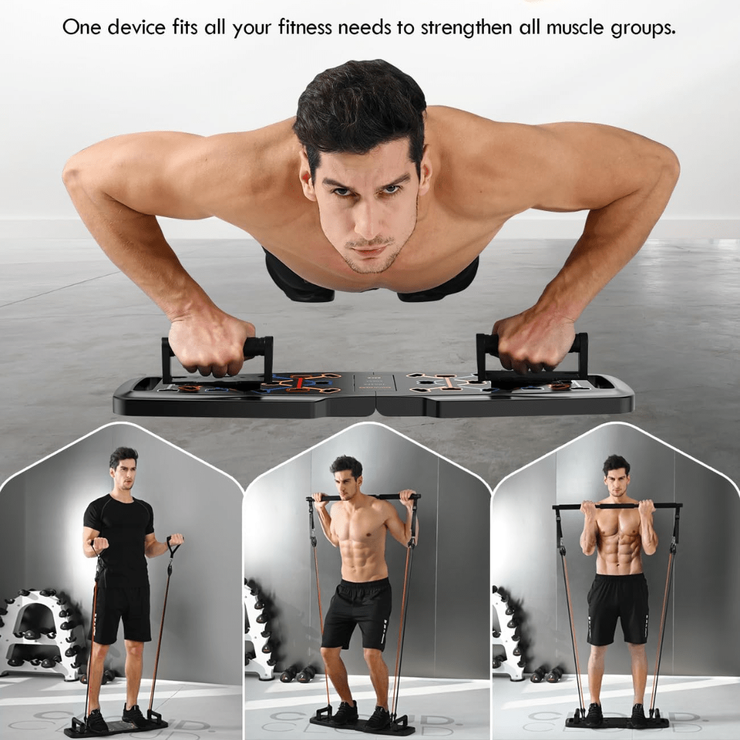 Lisslune | Complete Fitness Set for Home with Resistance Bands & AB Roller