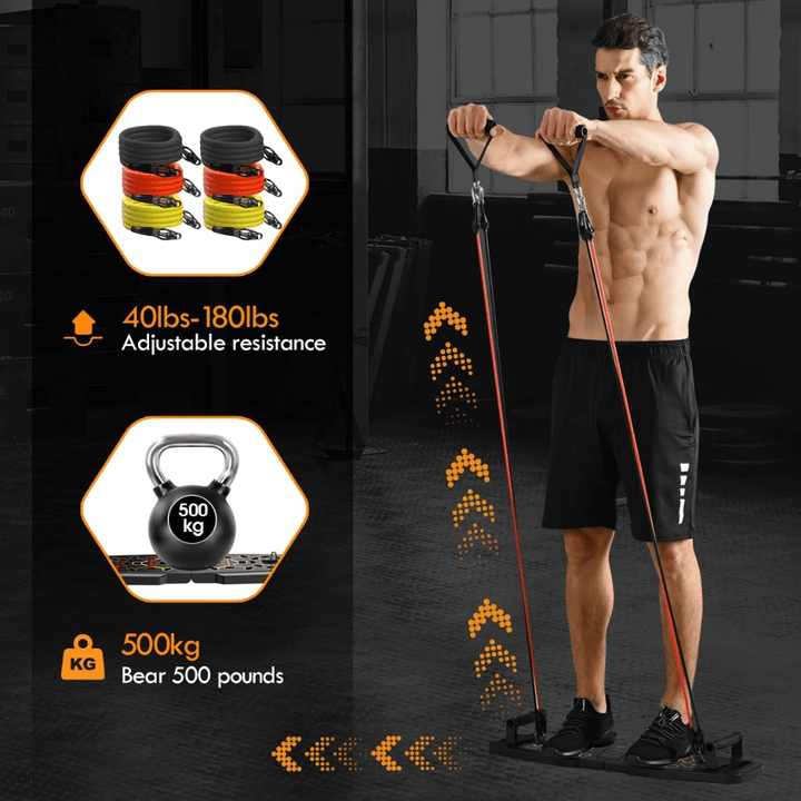 Lisslune | Complete Fitness Set for Home with Resistance Bands & AB Roller