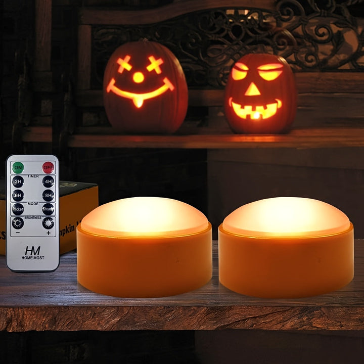 Lisslune | Flameless Jack-O’-Lantern Lights – LED Battery Tea Candle Decor Set