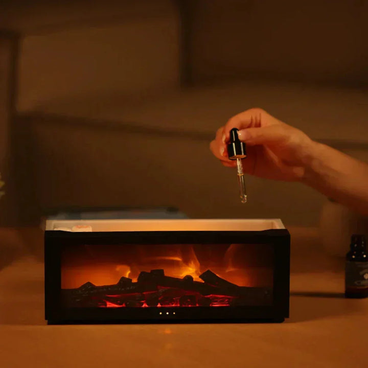 Lisslune | Flamora – Fireplace Humidifier & LED Flame Mood Lamp with Aromatherapy Option