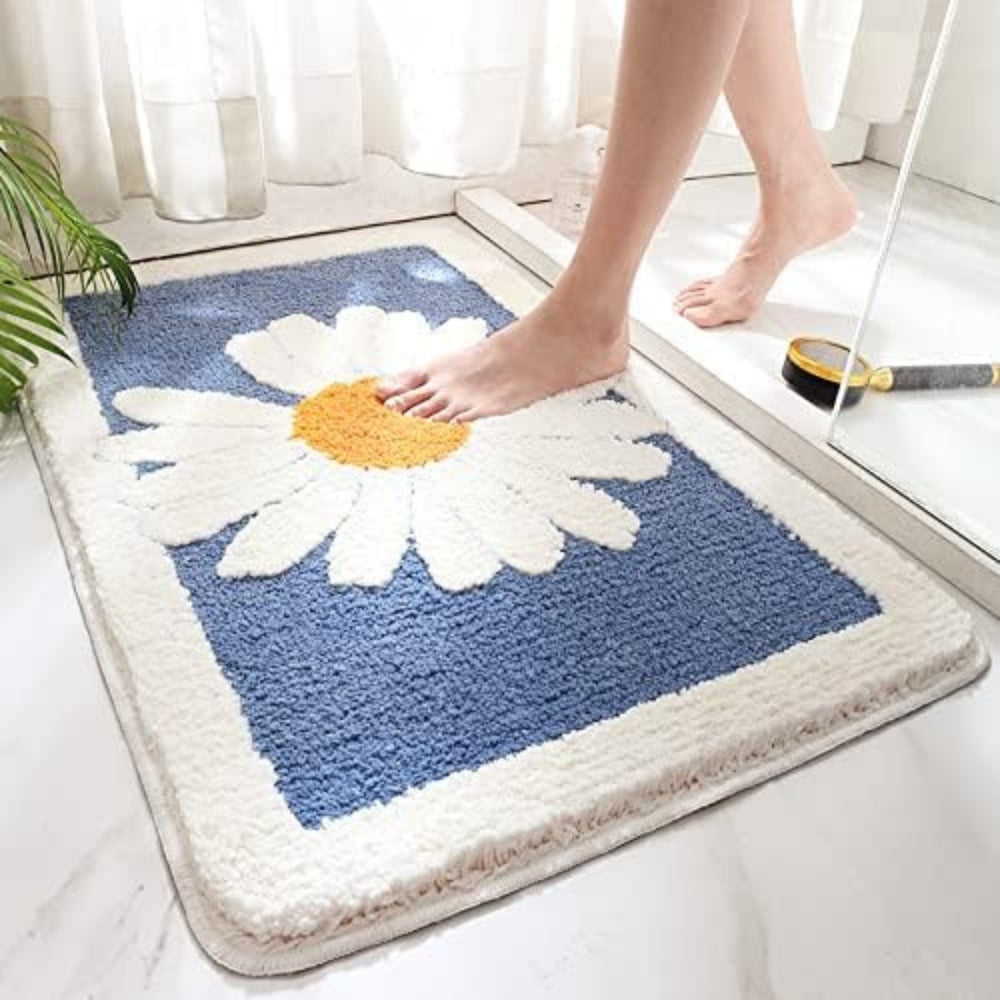 Lisslune | Fleur Plush Floral Bath Mat