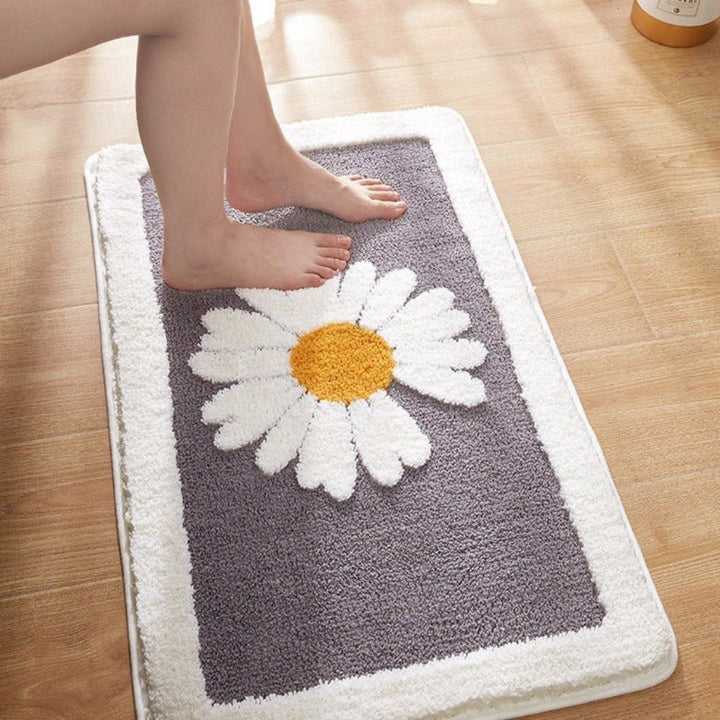 Lisslune | Fleur Plush Floral Bath Mat