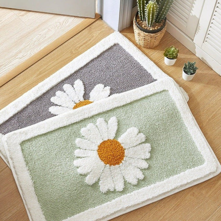 Lisslune | Fleur Plush Floral Bath Mat