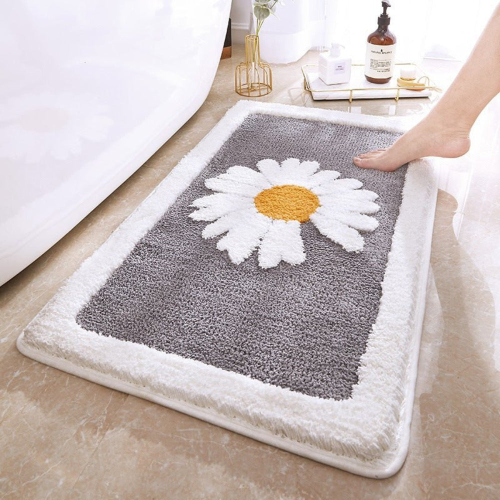 Lisslune | Fleur Plush Floral Bath Mat