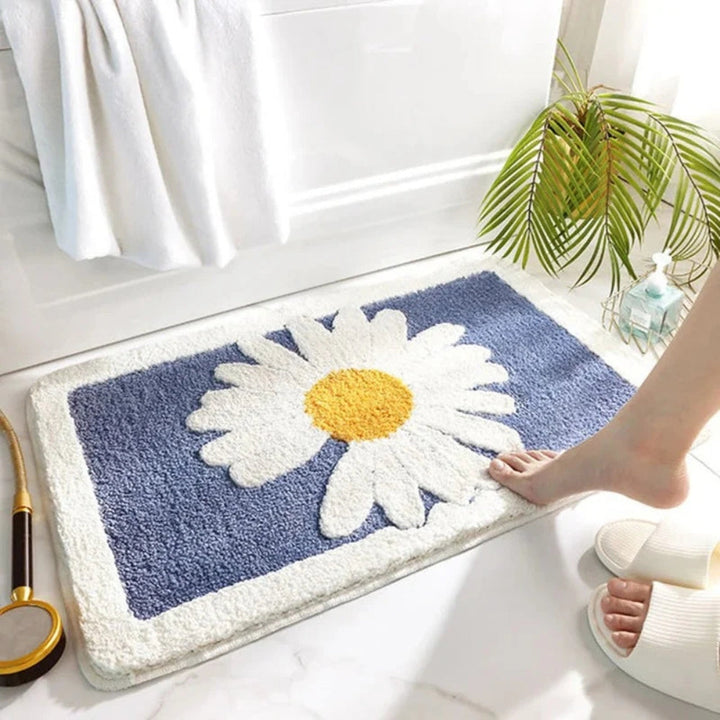 Lisslune | Fleur Plush Floral Bath Mat