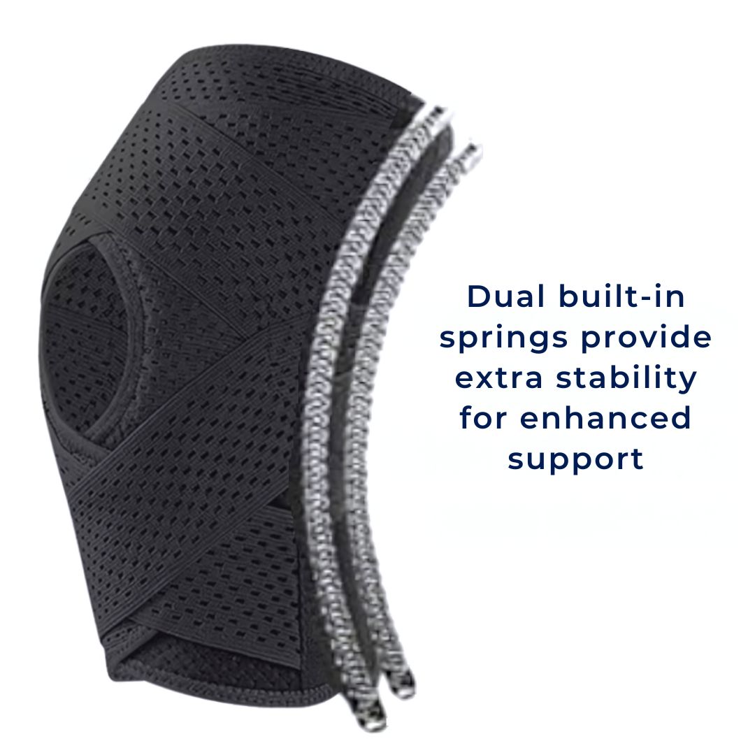 Lisslune | Knee Pads for Pain Relief | Support Compression Springs & Adjustable Tension Strap for Stability and Joint Protection