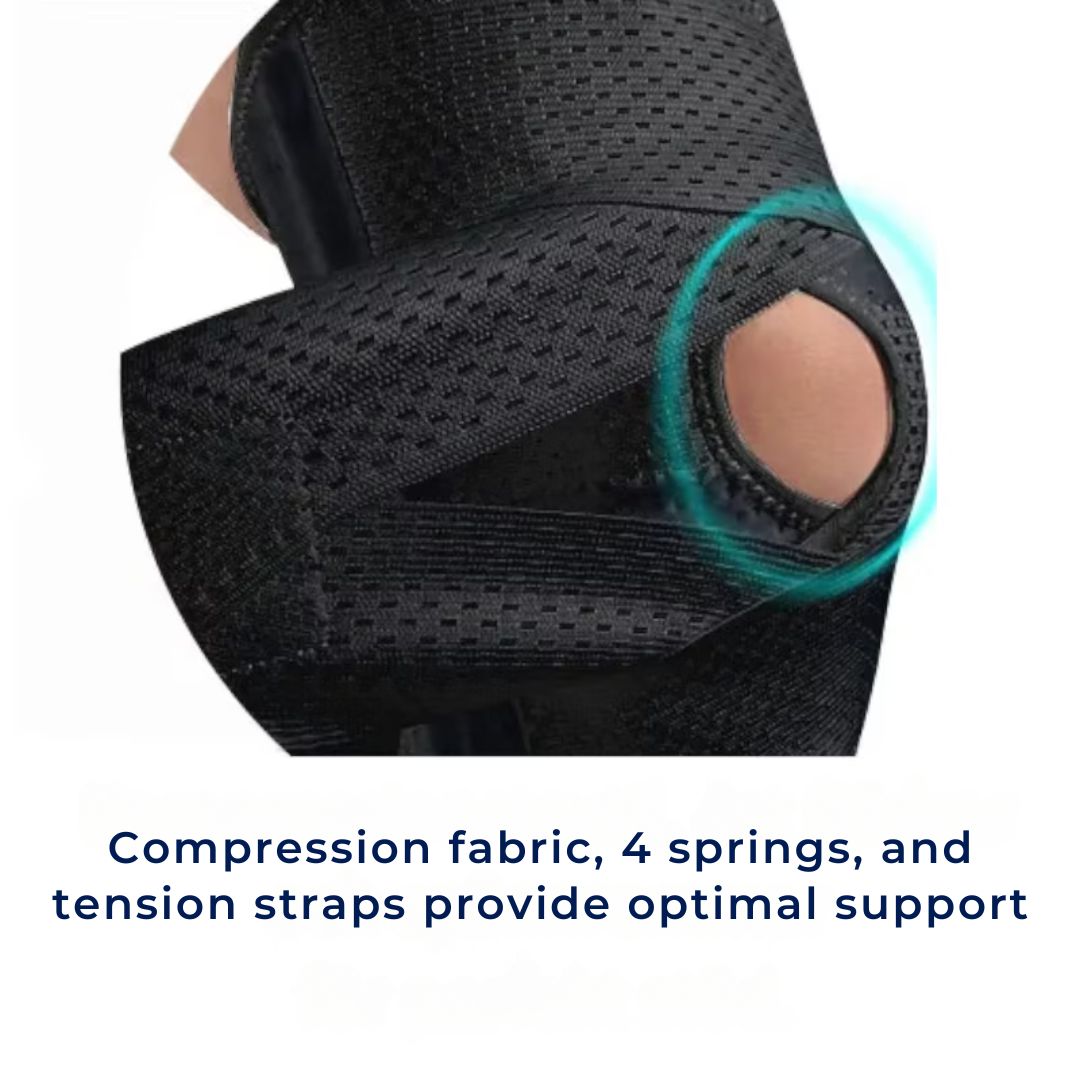 Lisslune | Knee Pads for Pain Relief | Support Compression Springs & Adjustable Tension Strap for Stability and Joint Protection