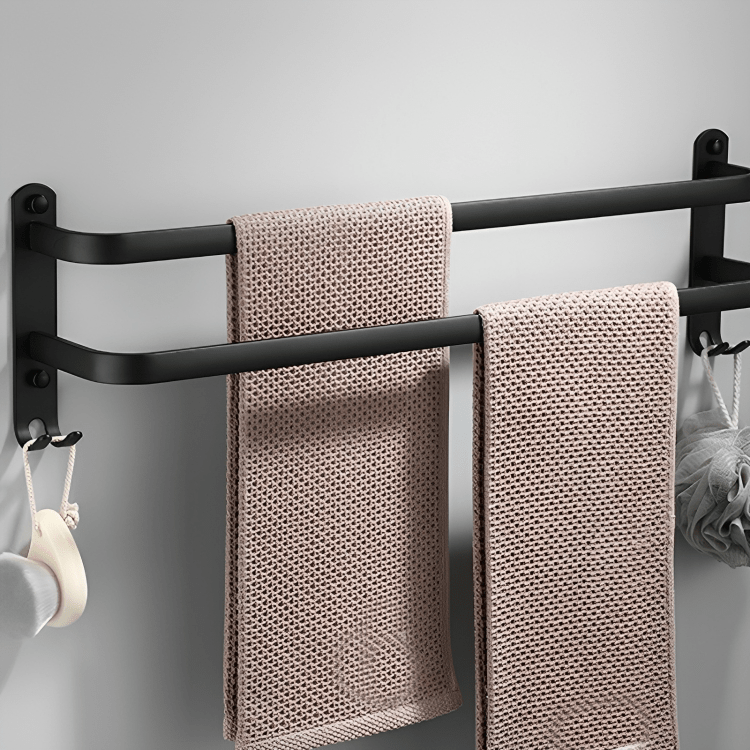 Lisslune | Wall-mounted bathroom shelf made of aluminum with 3 cross bars