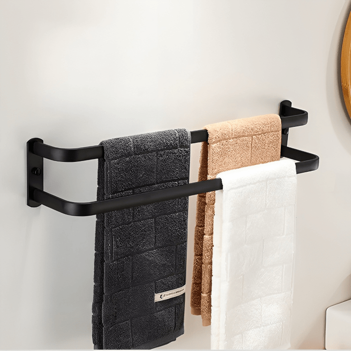 Lisslune | Wall-mounted bathroom shelf made of aluminum with 3 cross bars