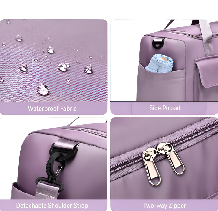 Lisslune | Waterproof Travel Bag with Shoe Compartment – Lightweight Weekend Bag with Plenty of Storage Space