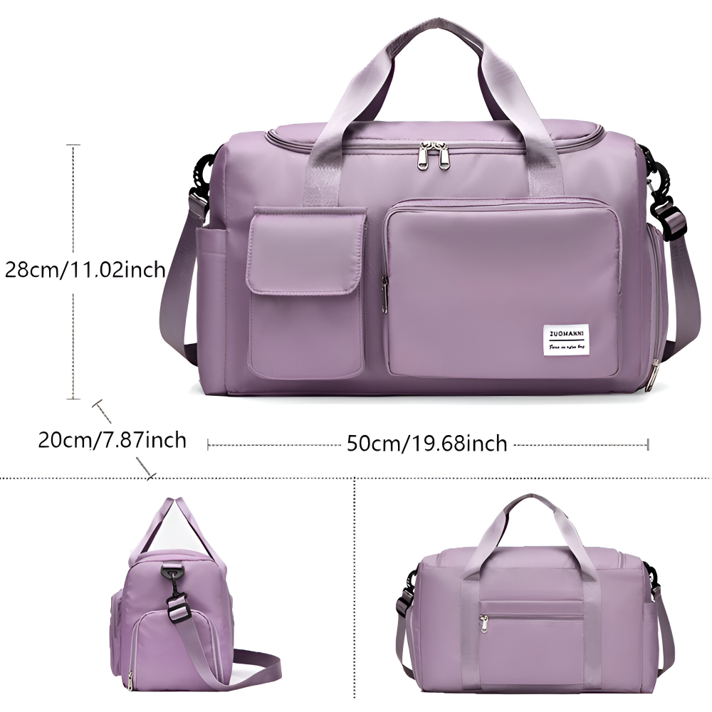 Lisslune | Waterproof Travel Bag with Shoe Compartment – Lightweight Weekend Bag with Plenty of Storage Space